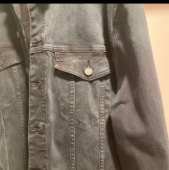 LIKE NEW Mens Express Hyperstretch Dark Blue Trucker Jacket Size XL - Picture 5 of 6